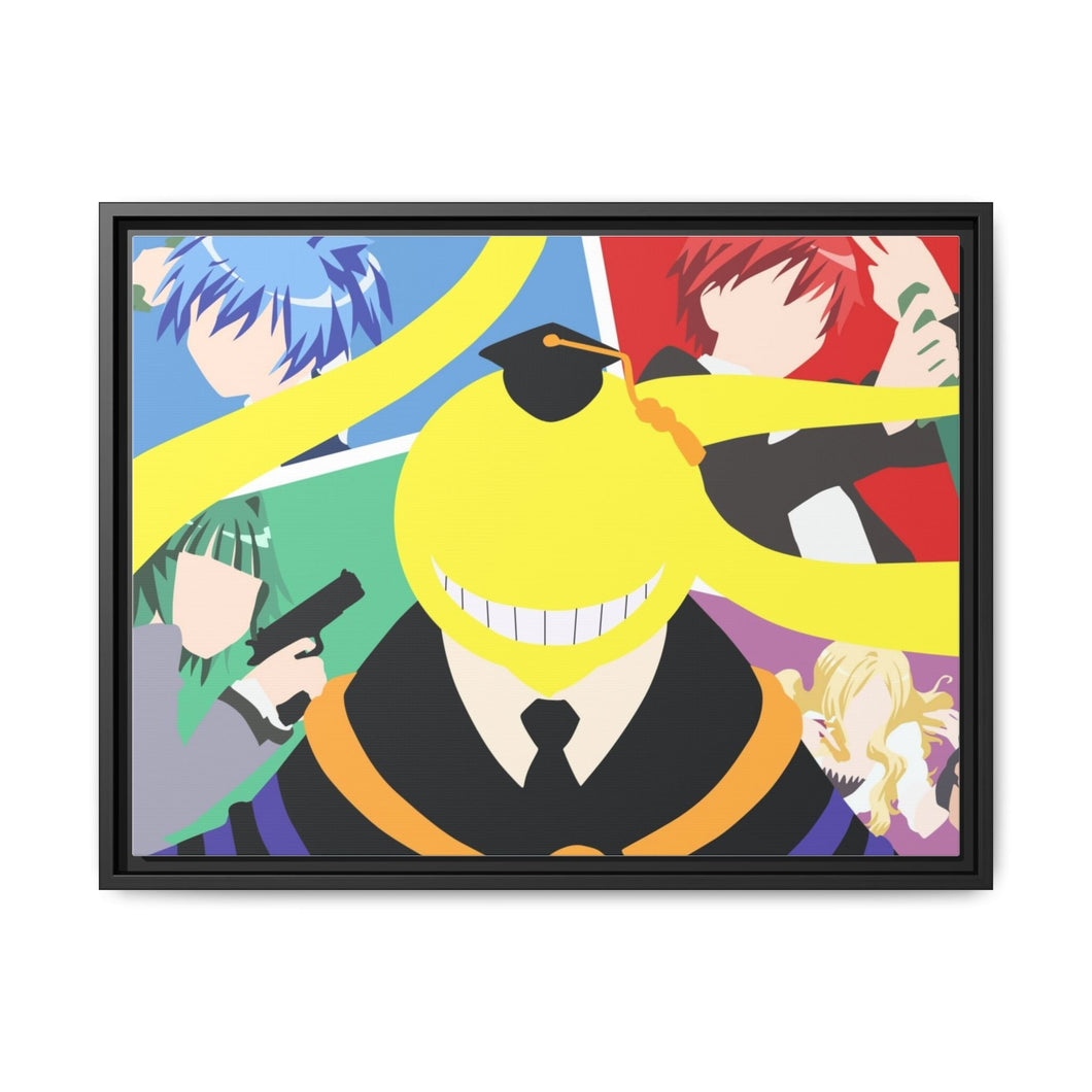 Koro-Sensei Classroom Canvas Framed Art Print