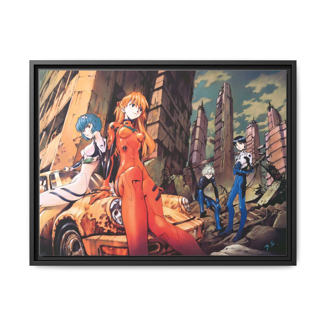 Anime Neon Genesis Evangelion Canvas Framed Art Print