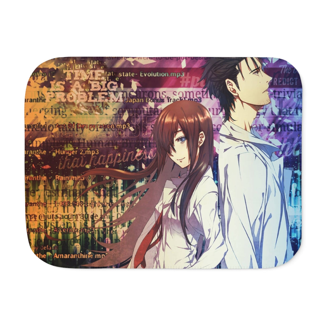 Kurisu Makise and Rintarou Okabe Sherpa Blanket