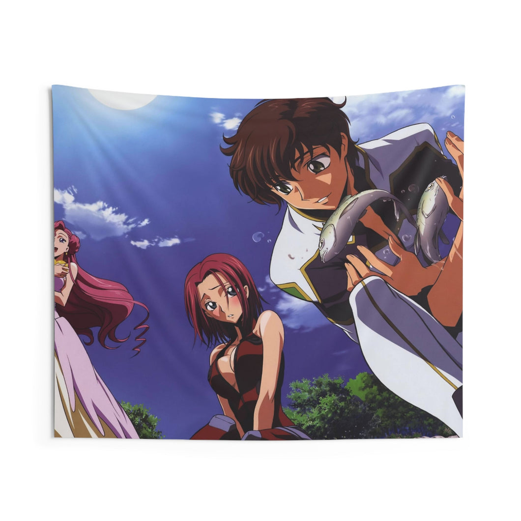 Code Geass Lelouch Lamperouge, Suzaku Kururugi, Euphemia Li Britannia Indoor Wall Tapestry