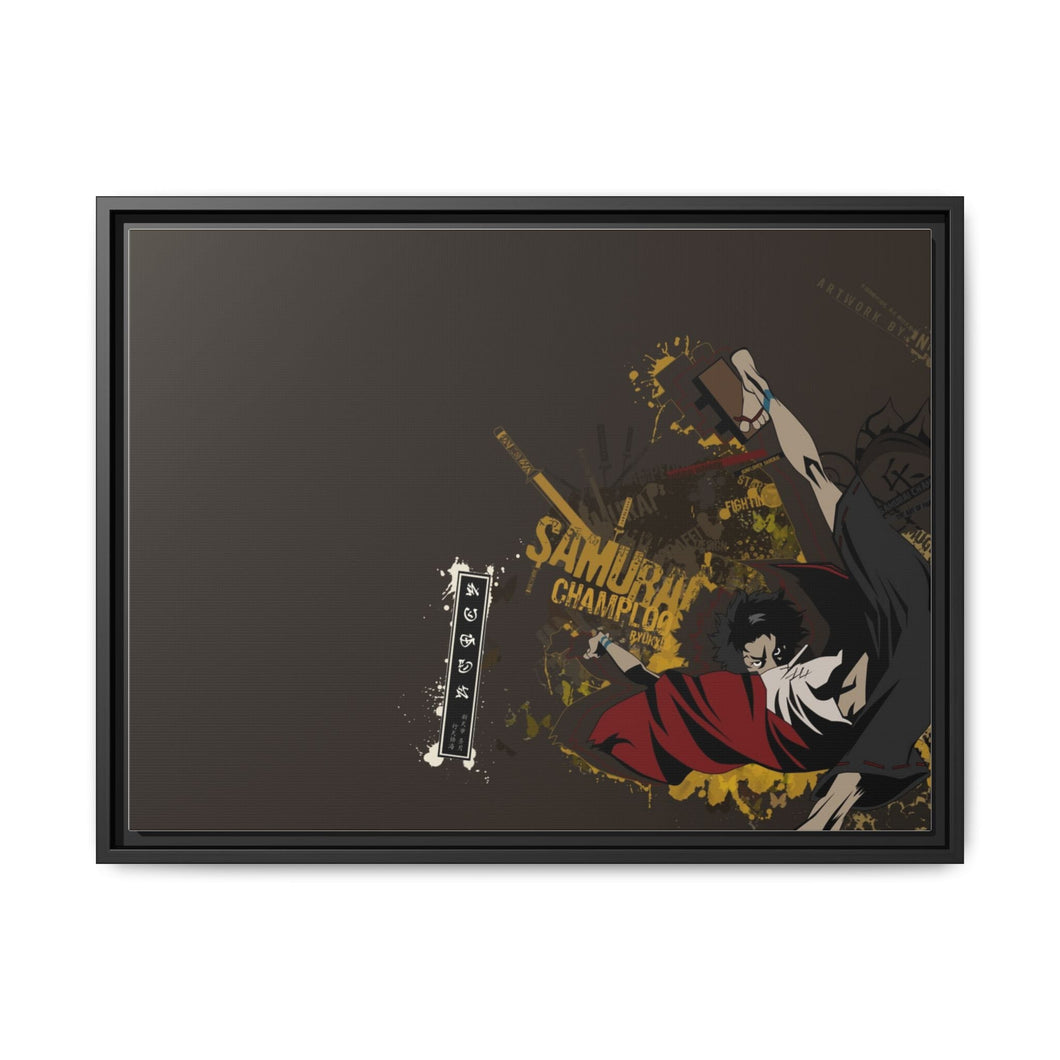 Anime Samurai Champloor Canvas Framed Art Print