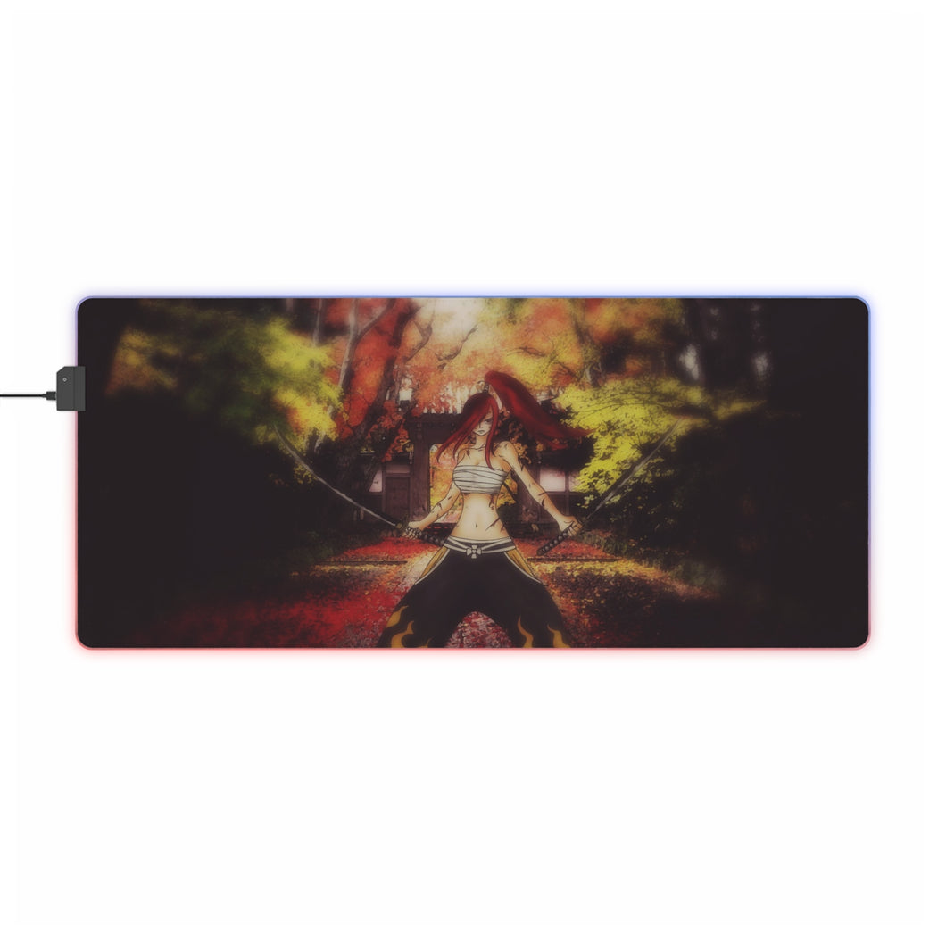 Erza Scarlet - Temple RGB LED Mouse Pad (Desk Mat)