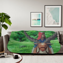 Load image into Gallery viewer, Anime Princess Mononoker Sherpa Blanket
