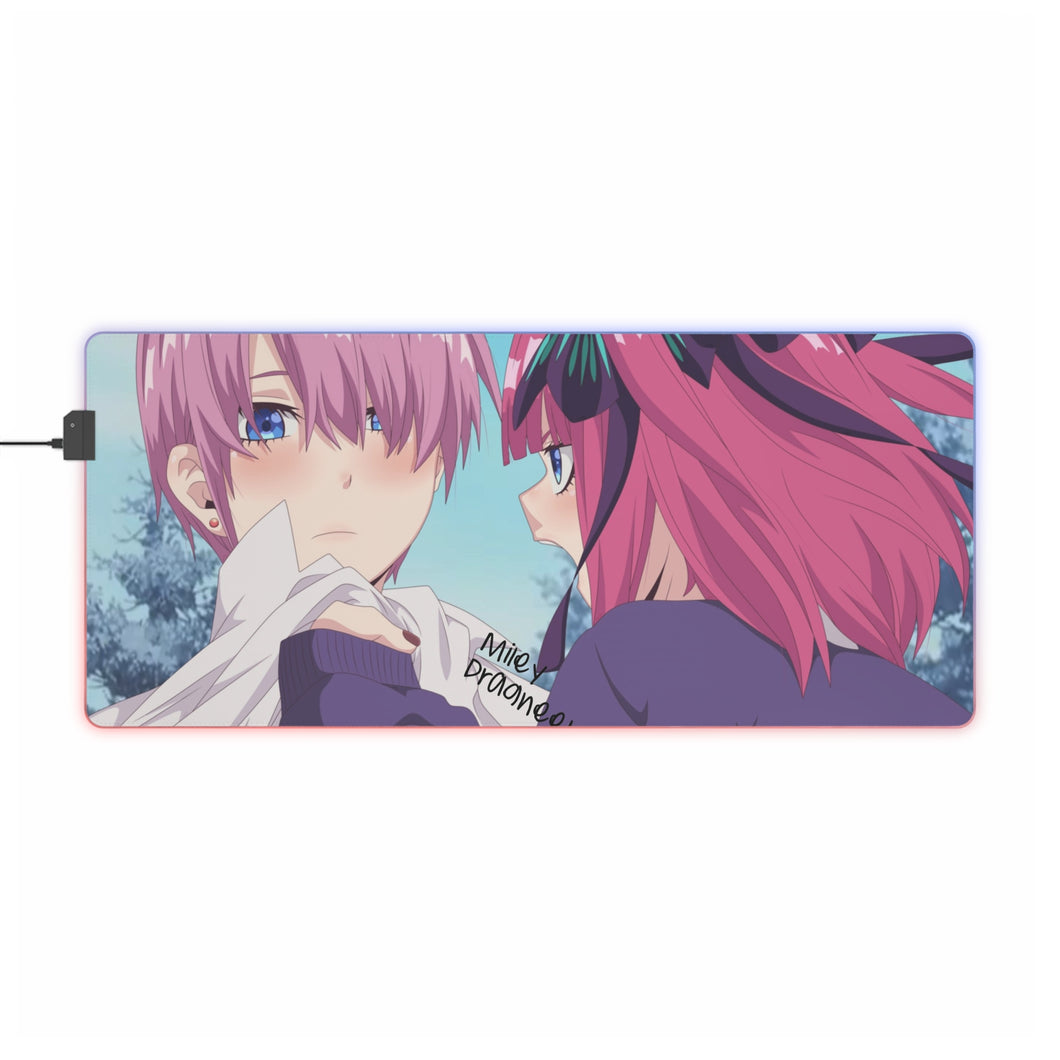 The Quintessential Quintuplets Nino Nakano, Ichika Nakano RGB LED Mouse Pad (Desk Mat)