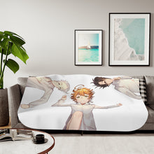 Load image into Gallery viewer, The Promised Neverland Ray, Norman, Emma Sherpa Blanket
