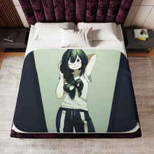 Load image into Gallery viewer, My Hero Academia Tsuyu Asui Sherpa Blanket
