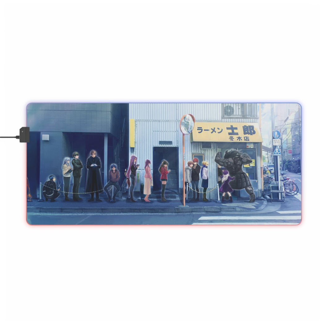 Rin Tohsaka, Gilgamesh, Rider, Shirou Emiya, Sakura Matou, Kirei Kotomine, Saber and Taiga Fujimura RGB LED Mouse Pad (Desk Mat)