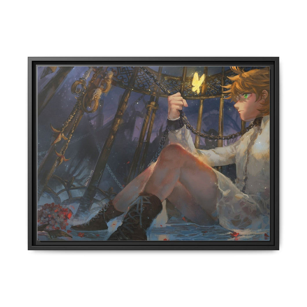 The Promised Neverland Norman, Emma Canvas Framed Art Print