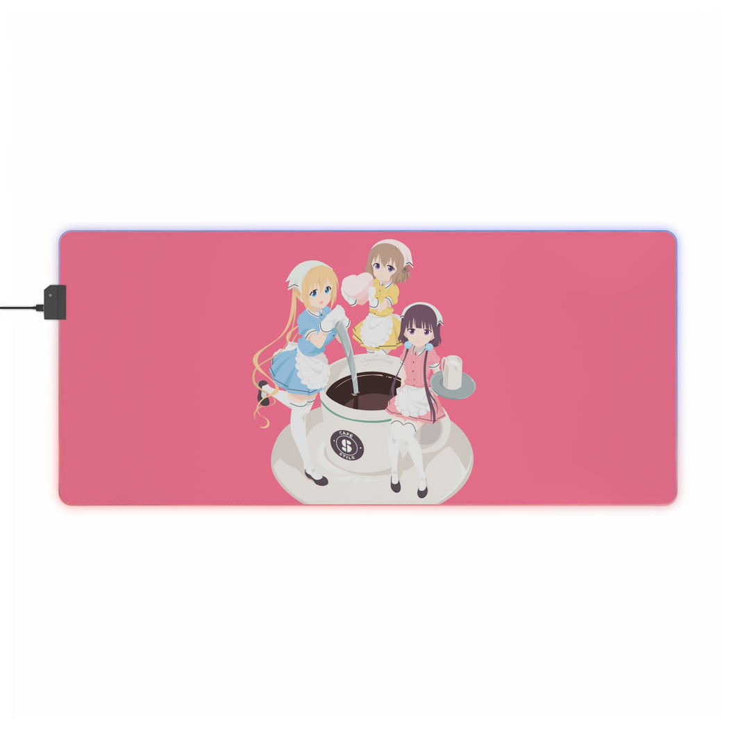 Blend S Maika Sakuranomiya, Kaho Hinata, Mafuyu Hoshikawa RGB LED Mouse Pad (Desk Mat)