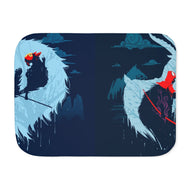 Mononoke Hime and Ashitaka Sherpa Blanket