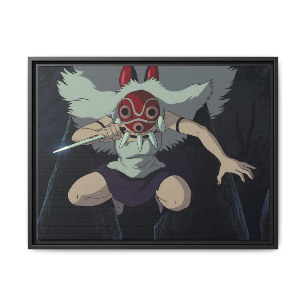 Anime Princess Mononoker Canvas Framed Art Print