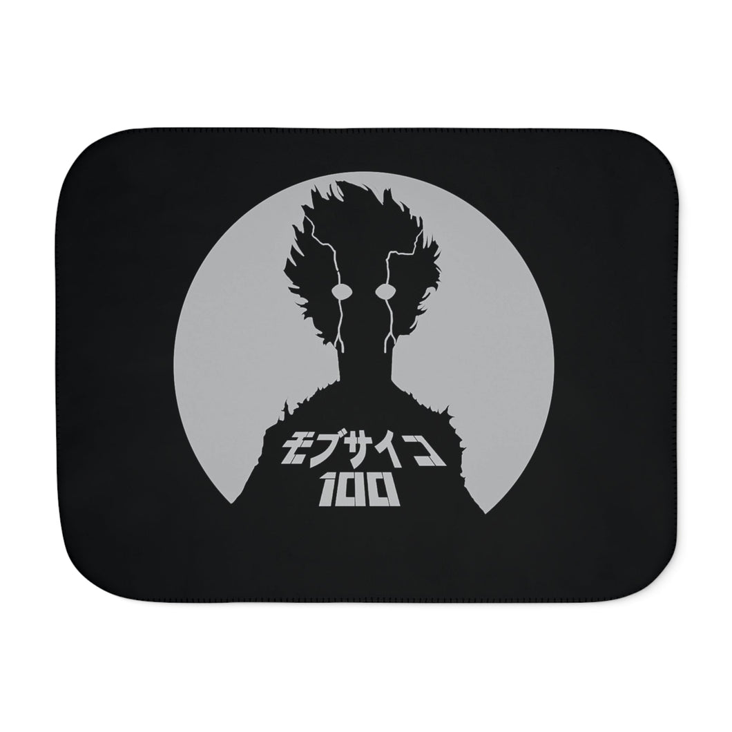 Mob Psycho Grey Sherpa Blanket