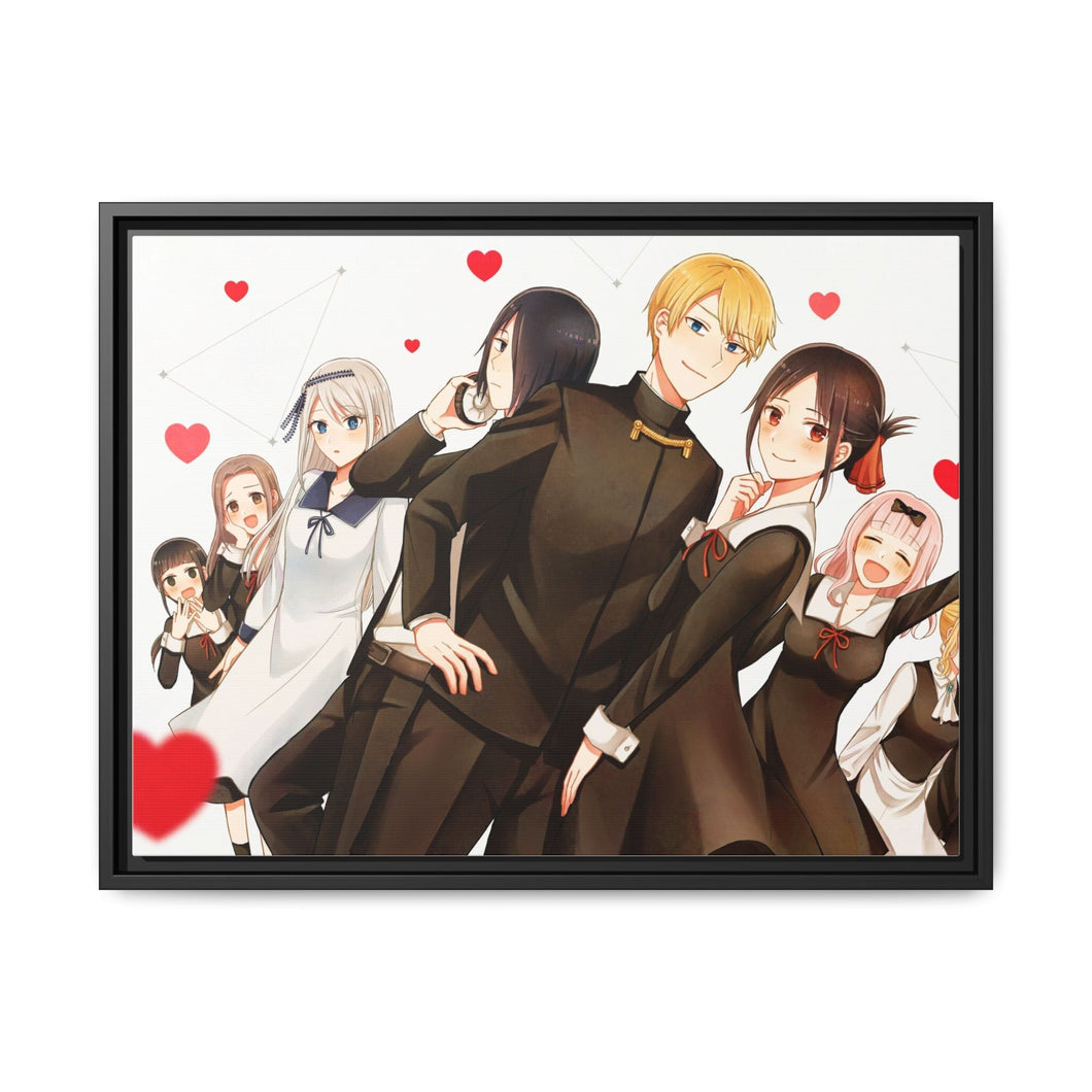 Kaguya-sama: Love is War Kaguya Shinomiya, Chika Fujiwara, Miyuki Shirogane, Ai Hayasaka, Kei Shirogane Canvas Framed Art Print