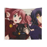 Rikka Takanashi and Satone Shichimiya Indoor Wall Tapestry