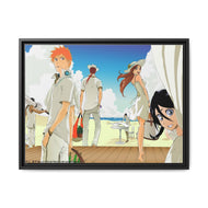 Bleach Ichigo Kurosaki, Rukia Kuchiki, Renji Abarai, Orihime Inoue, Yasutora Sado Canvas Framed Art Print