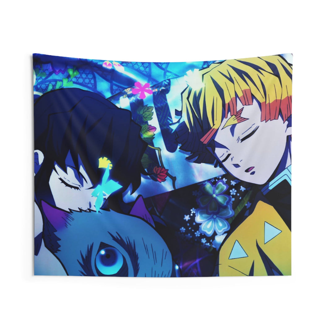 Inosuke and Zenitsu Indoor Wall Tapestry