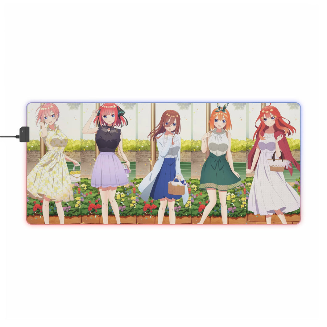 The Quintessential Quintuplets RGB LED Mouse Pad (Desk Mat)