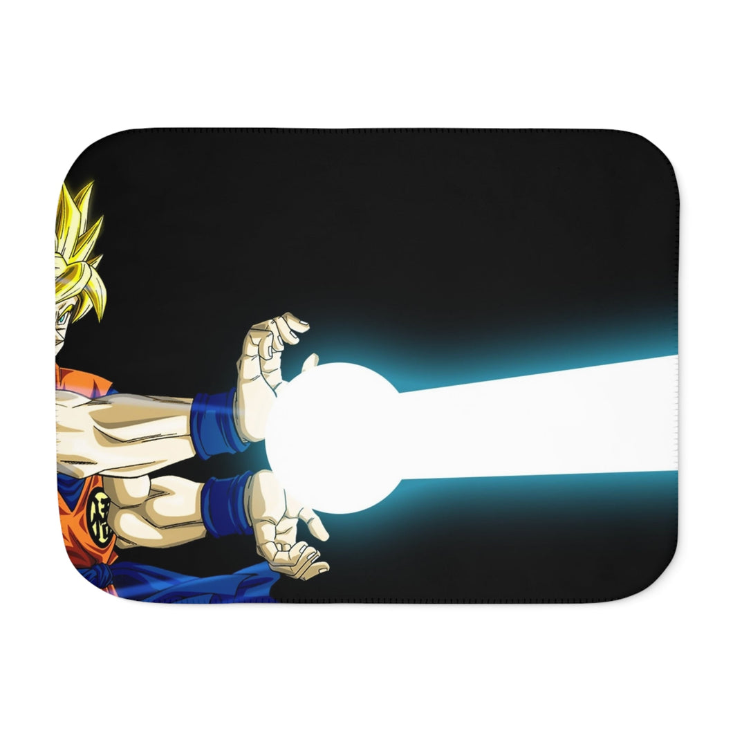 Goku's Kamehameha Wave Sherpa Blanket