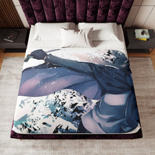 Load image into Gallery viewer, Sasuke Uchiha Sherpa Blanket
