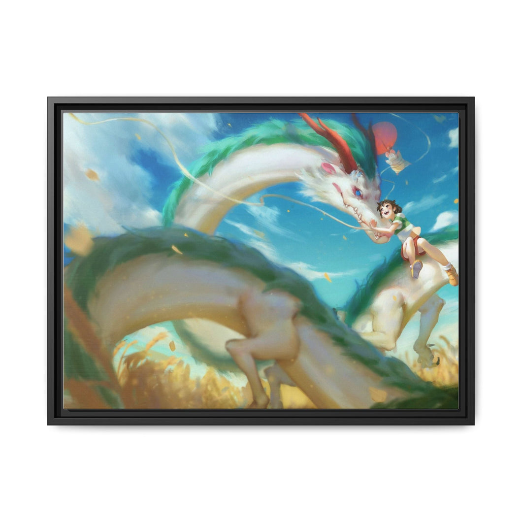Anime Spirited Away Canvas Framed Art Print