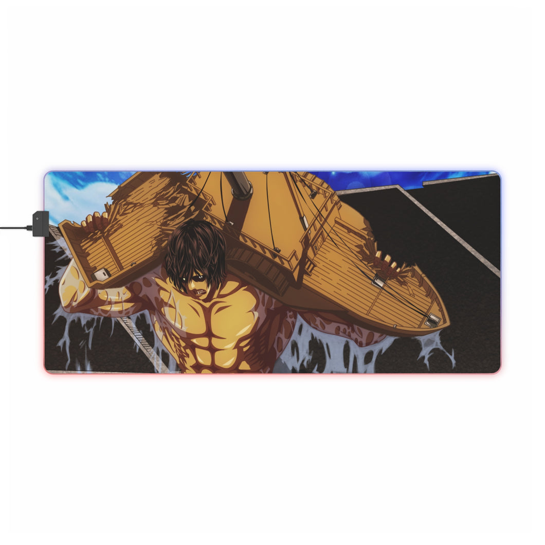 Rogue Titan destroys a boat RGB LED Mouse Pad (Desk Mat)