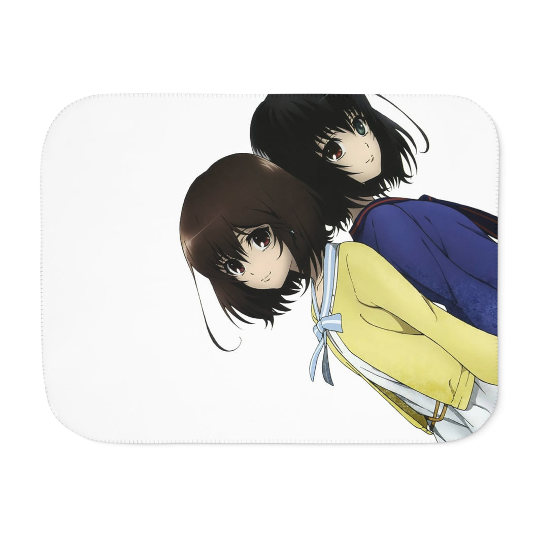Mei Misaki and her twin sister official art Sherpa Blanket