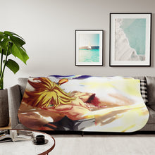 Load image into Gallery viewer, Meliodas Revenge Counter Full Power Sherpa Blanket
