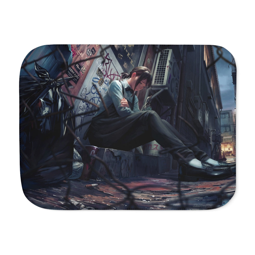 Anime Chainsaw Man Sherpa Blanket