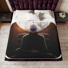 Load image into Gallery viewer, Satoru Gojo Sherpa Blanket
