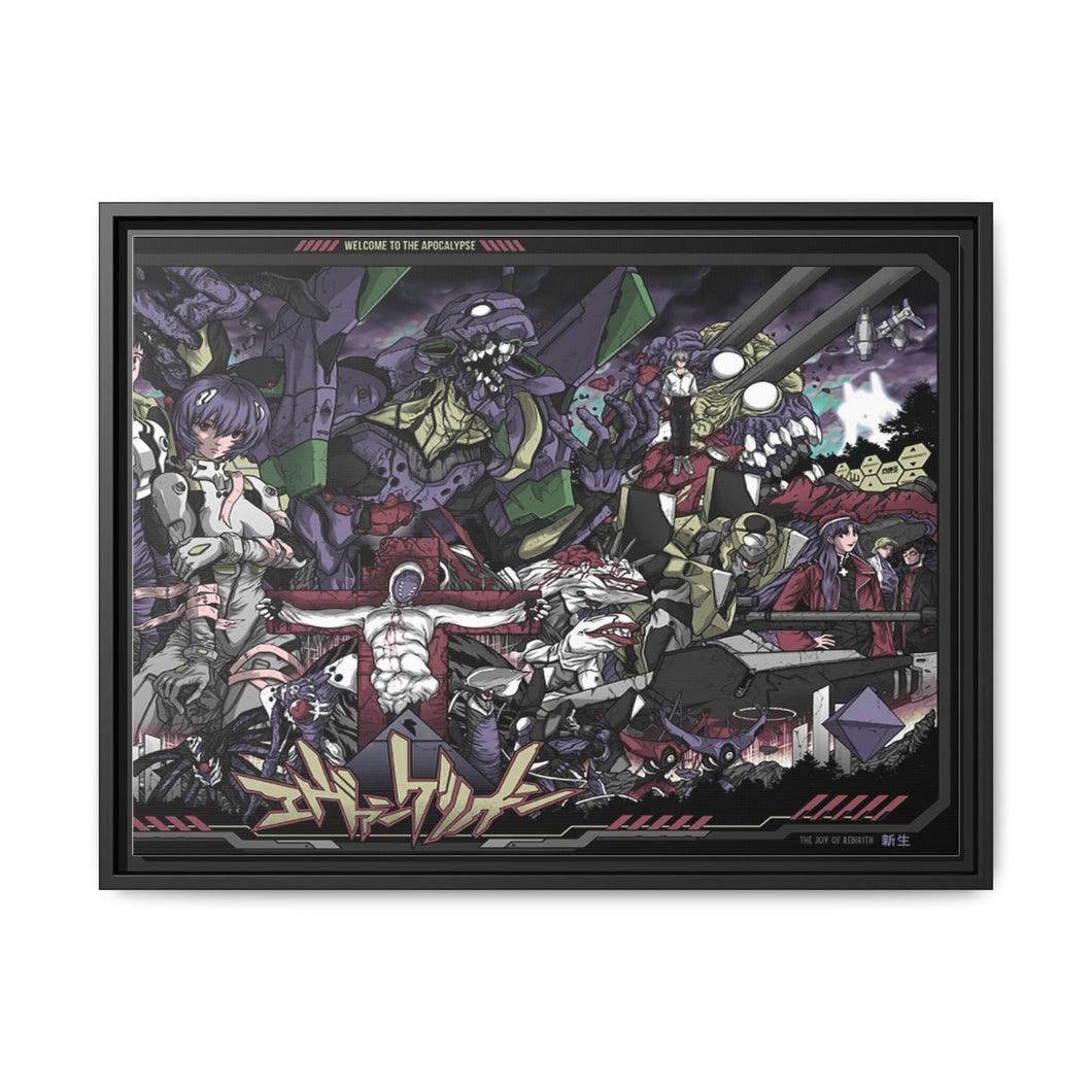 Anime Neon Genesis Evangelion Canvas Framed Art Print