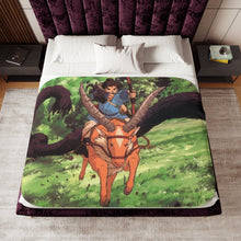 Load image into Gallery viewer, Anime Princess Mononoke Sherpa Blanket
