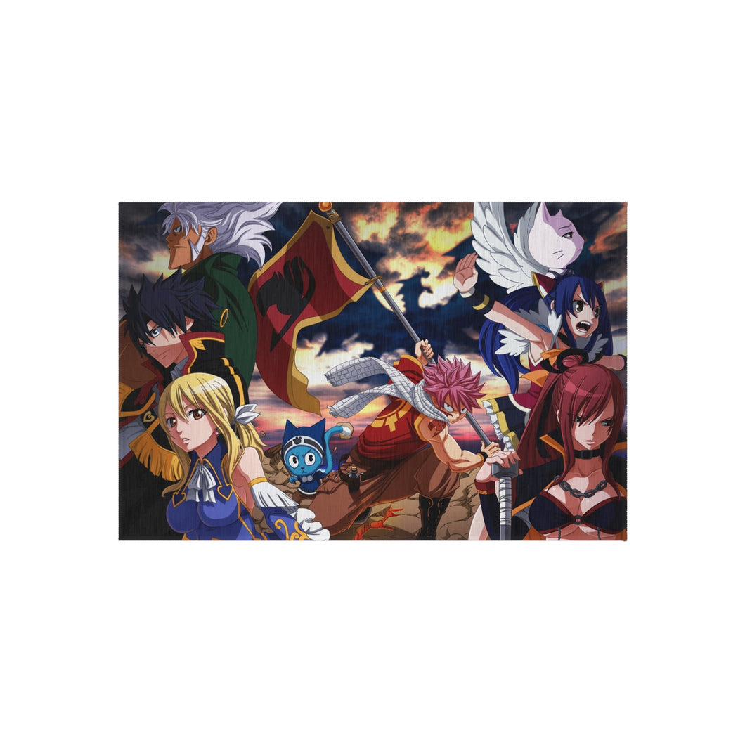 Fairy Tail Natsu Dragneel, Erza Scarlet, Gray Fullbuster, Lucy Heartfilia, Happy Rug