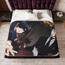 Load image into Gallery viewer, Black Butler Sherpa Blanket
