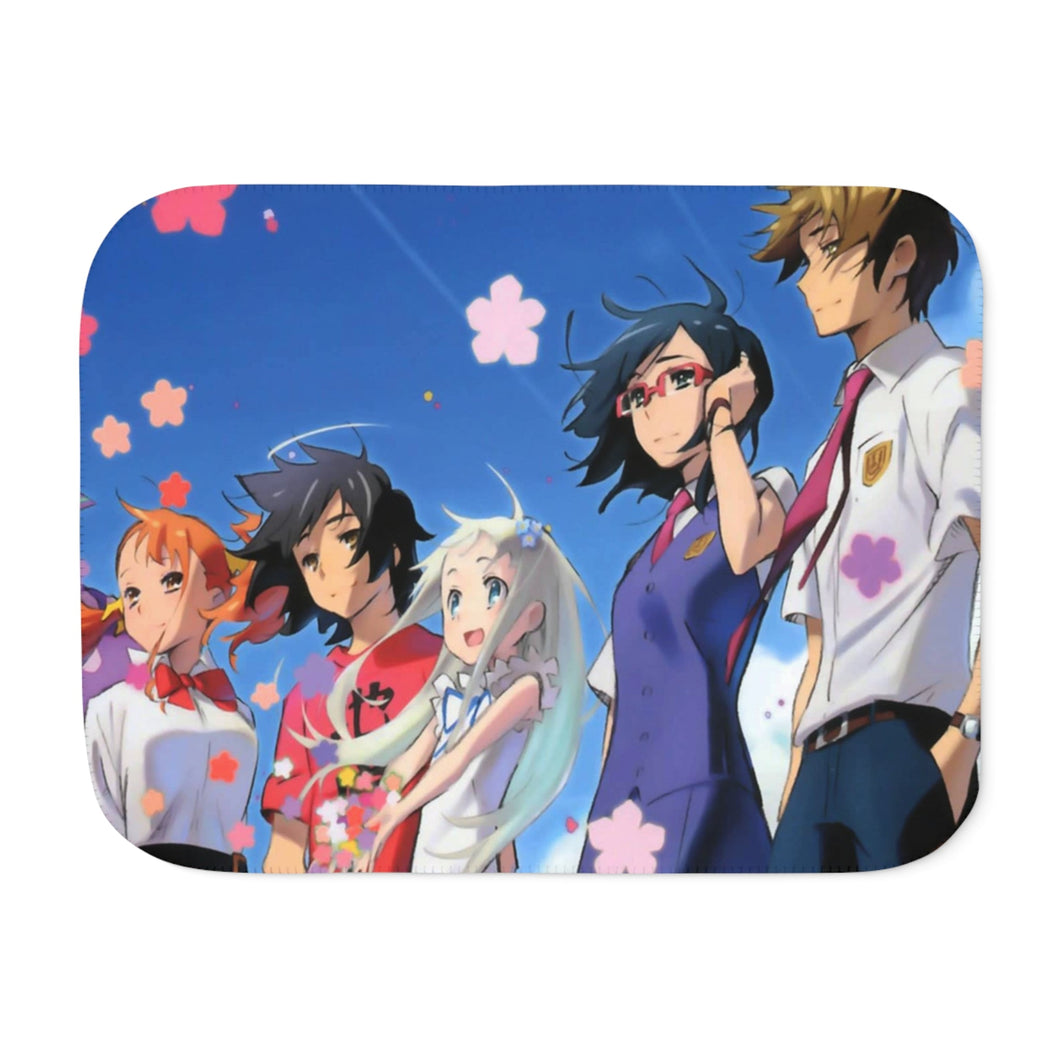 Anohana Meiko Honma, Jinta Yadomi, Naruko Anjou, Tetsudou Hisakawa, Chiriko Tsurumi Sherpa Blanket