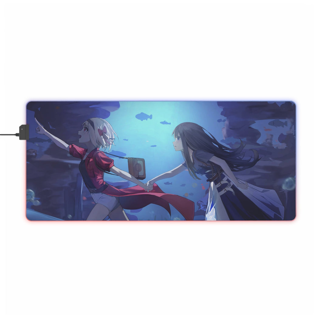 Lycoris Recoil Takina Inoue, Chisato Nishikigi RGB LED Mouse Pad (Desk Mat)