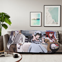 Load image into Gallery viewer, Okabe, Kurisu &amp; Mayuri Sherpa Blanket
