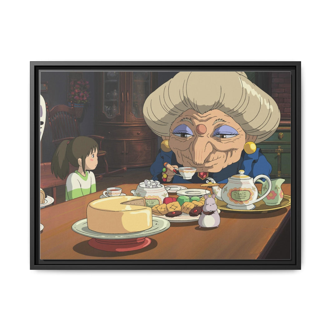 Anime Spirited Away Canvas Framed Art Print
