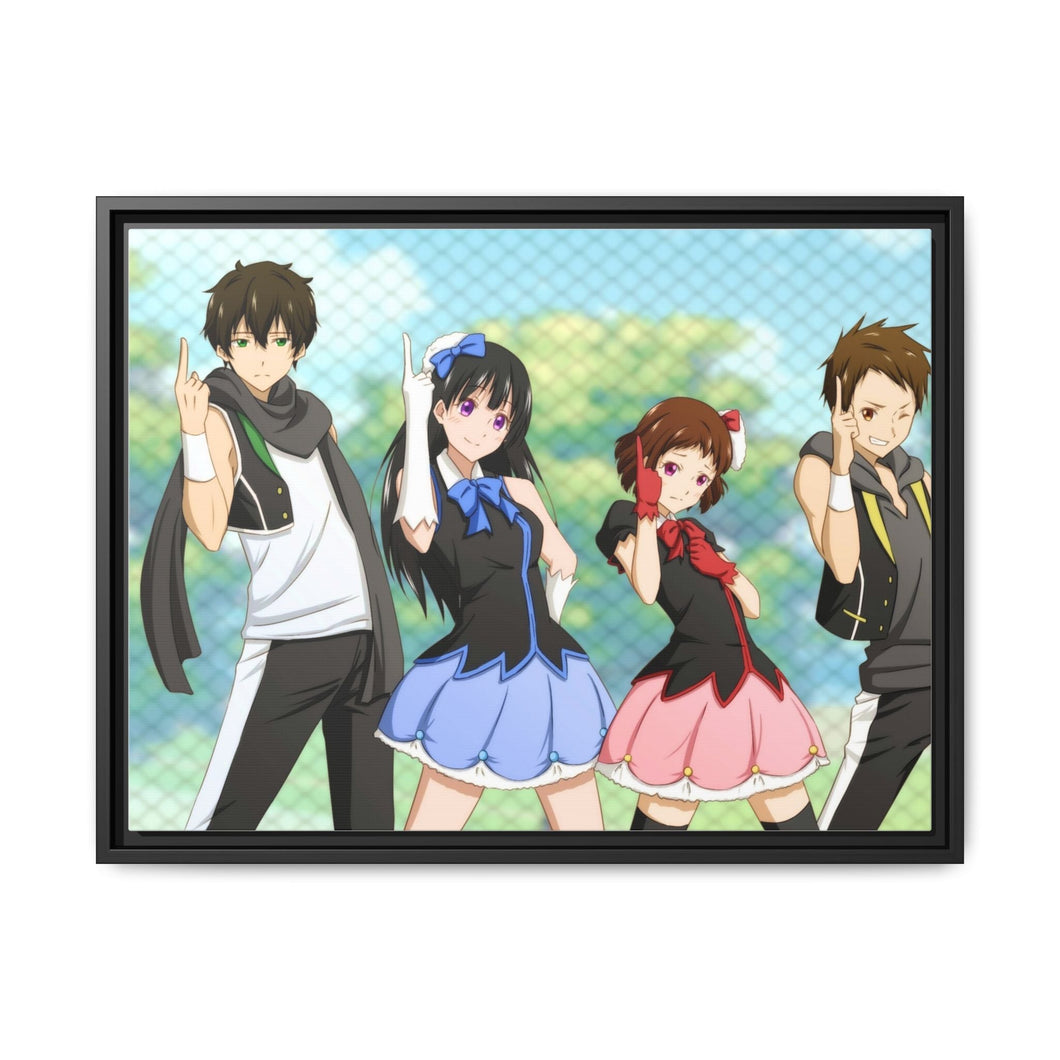 Hyouka Eru Chitanda, Satoshi Fukube, Mayaka Ibara Canvas Framed Art Print