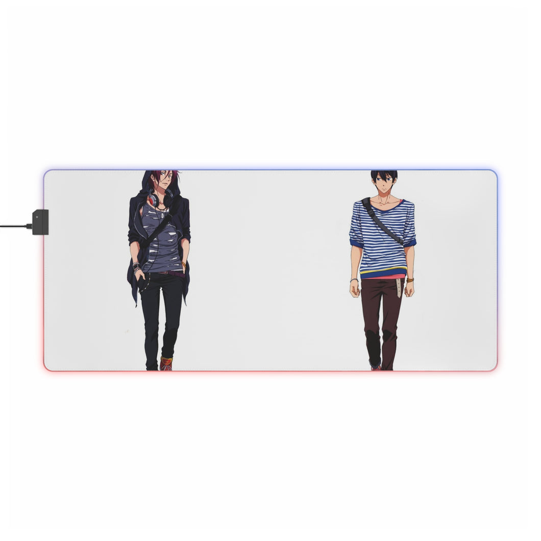 Free! Rin Matsuoka, Haruka Nanase RGB LED Mouse Pad (Desk Mat)