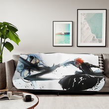 Load image into Gallery viewer, Bleach Ichigo Kurosaki Sherpa Blanket
