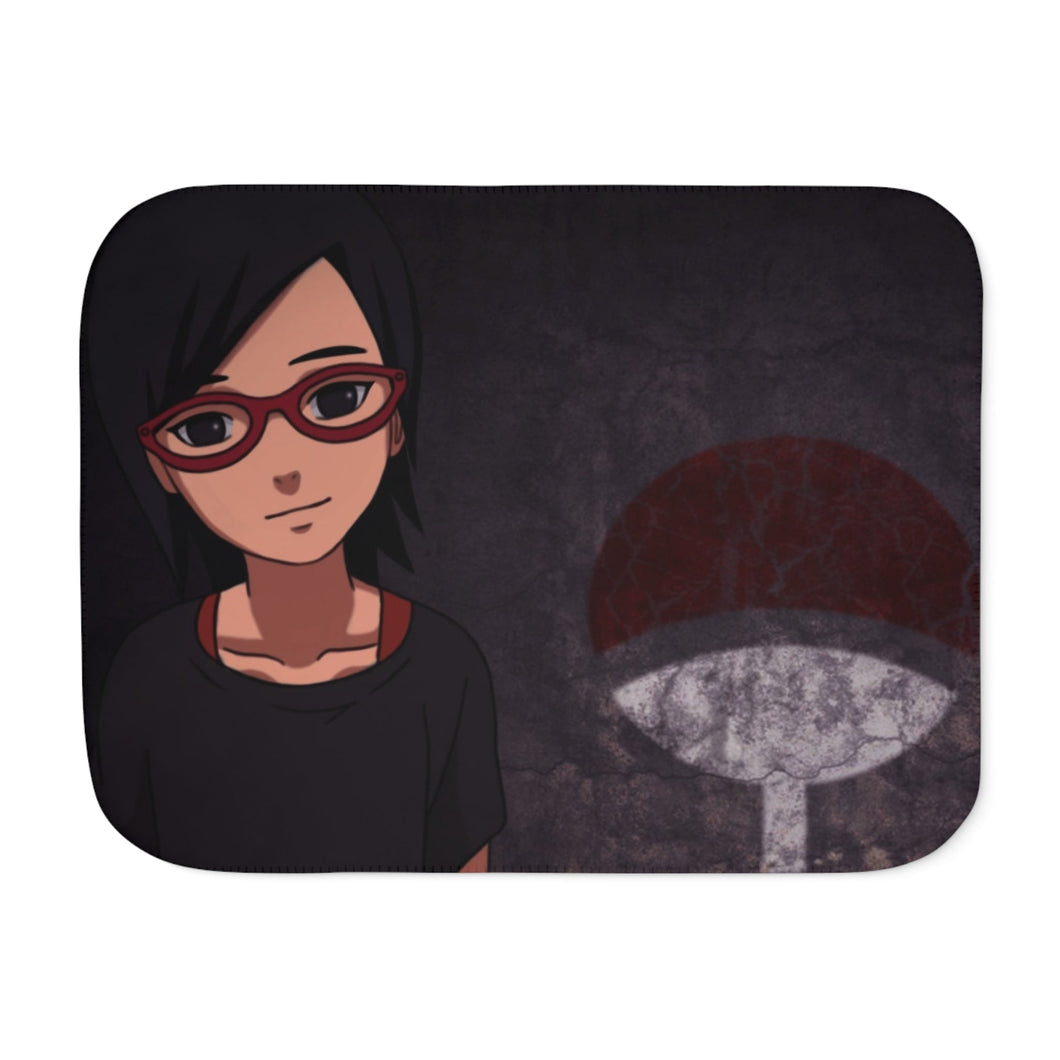 uchiha sarada Sherpa Blanket