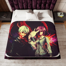 Load image into Gallery viewer, Tokyo Ghoul-Kaneki and Touka Sherpa Blanket
