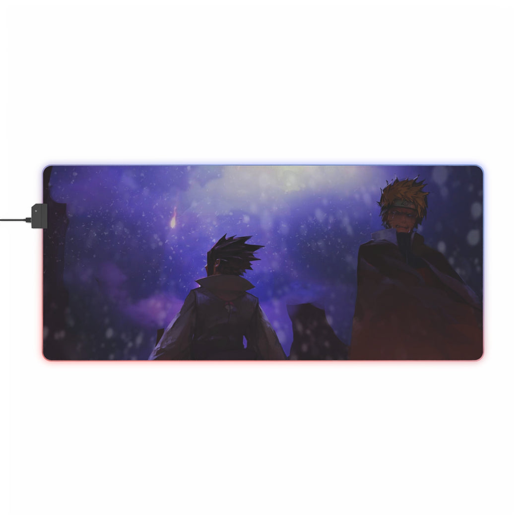 Naruto and Sasuke RGB LED Mouse Pad (Desk Mat)