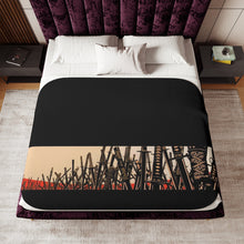 Load image into Gallery viewer, Anime Samurai Champloor Sherpa Blanket
