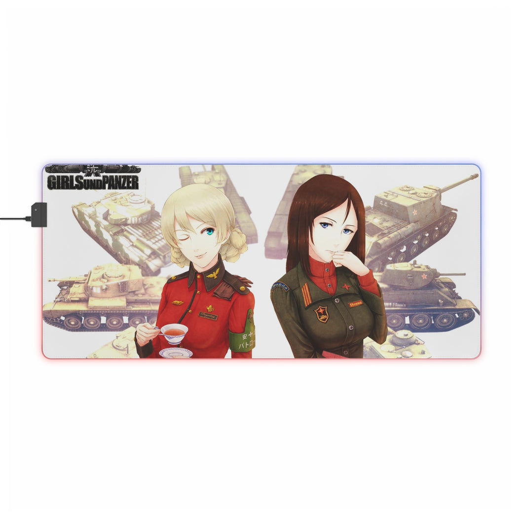 Girls und Panzer RGB LED Mouse Pad (Desk Mat)