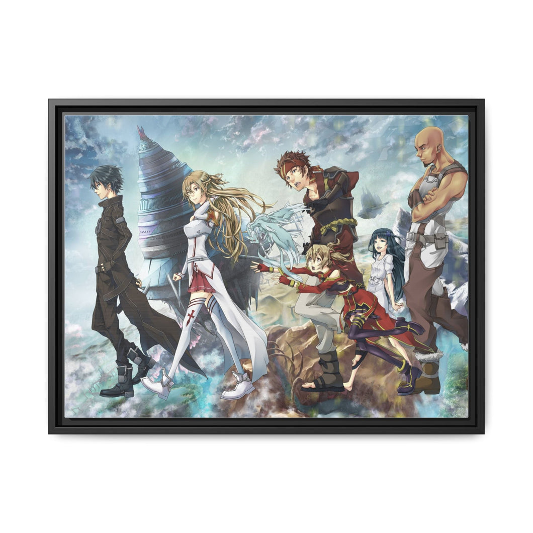 Sword Art Online Asuna Yuuki, Yui Canvas Framed Art Print