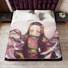 Load image into Gallery viewer, Demon Slayer: Kimetsu no Yaiba Nezuko Kamado Sherpa Blanket
