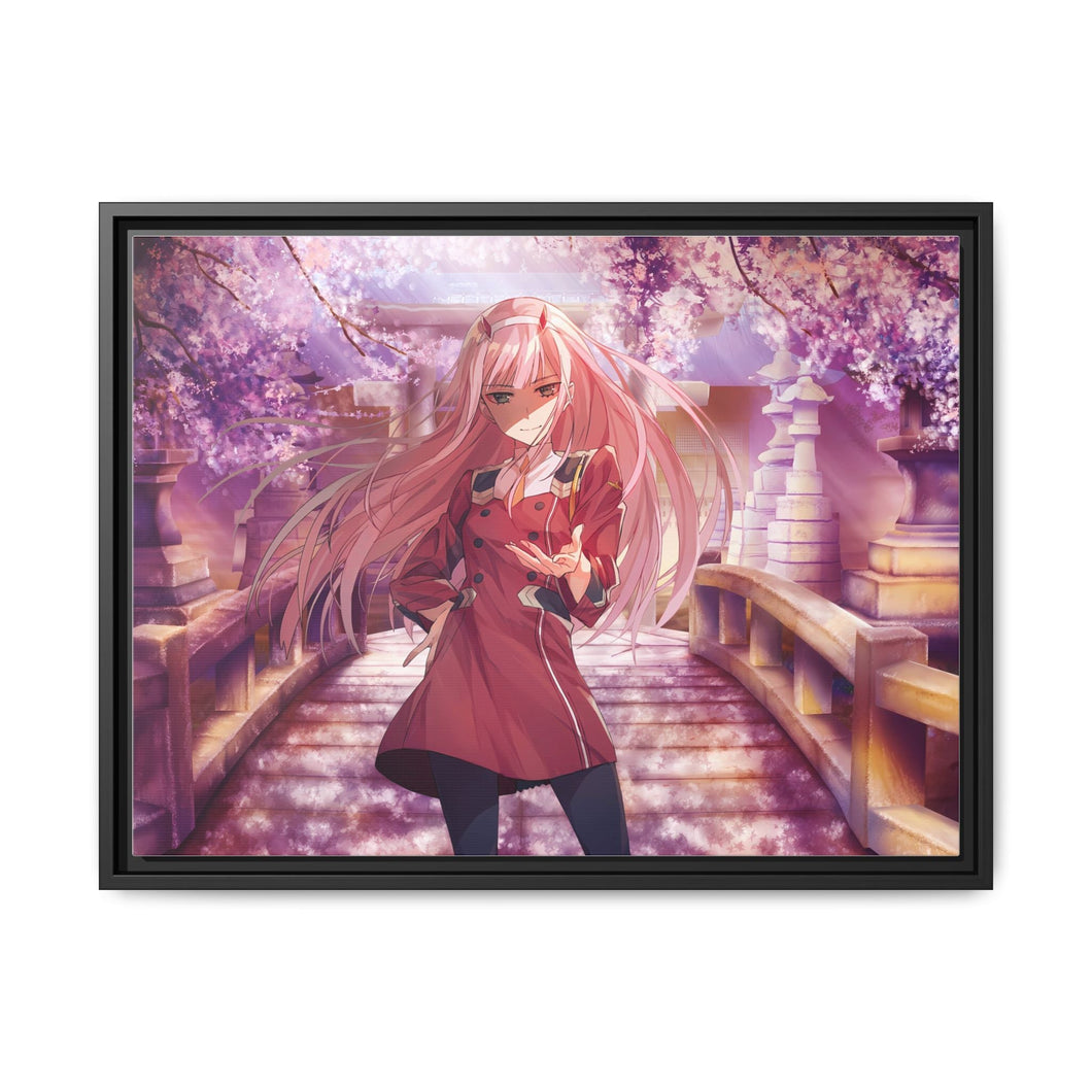Zero Two Smile Canvas Framed Art Print