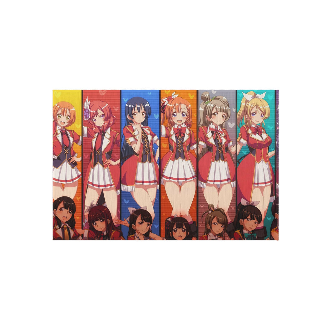 Love Live! Maki Nishikino, Kotori Minami, Umi Sonoda, Honoka Kousaka, Rin Hoshizora Rug