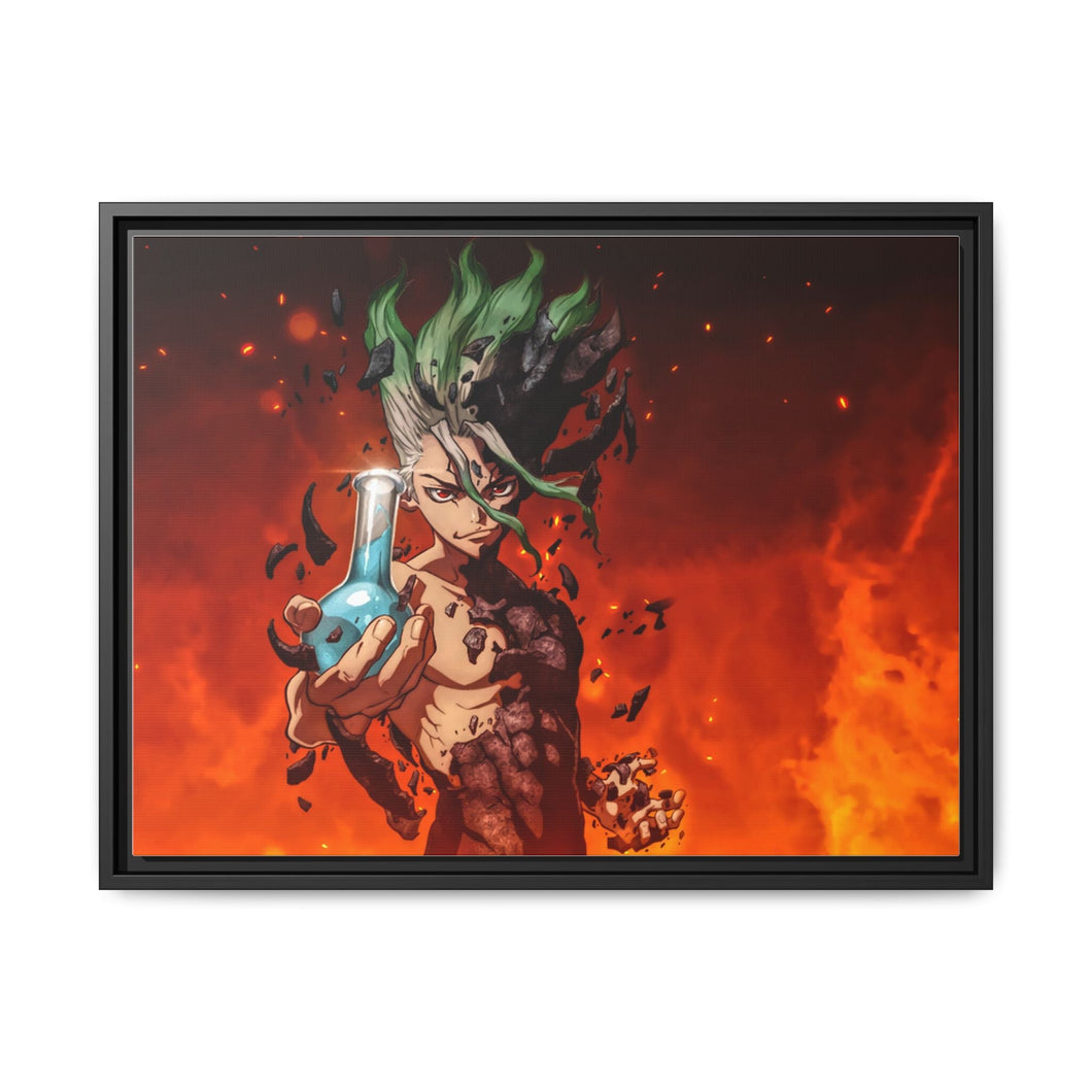 Dr. stone - Senku Canvas Framed Art Print
